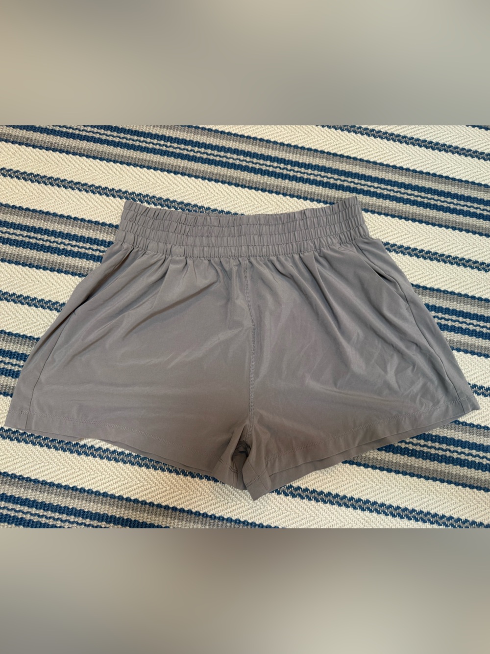 Vuori Gray Elastic-Waist Athletic Shorts